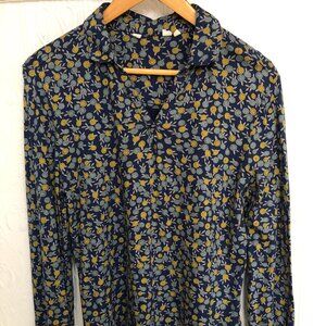 British sustainable Seasalt patterned shirt, blouse, jersey, size 10